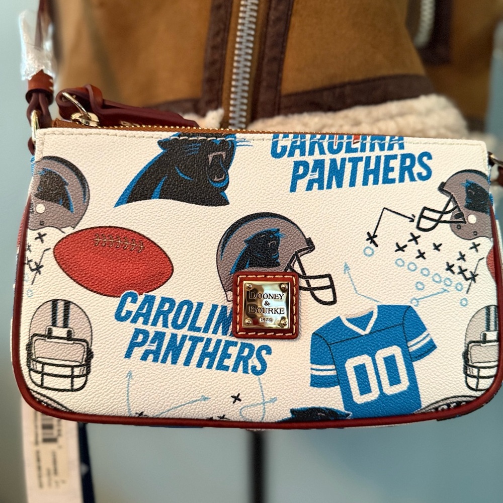 Dooney & Bourke Carolina Panthers White Pouchette